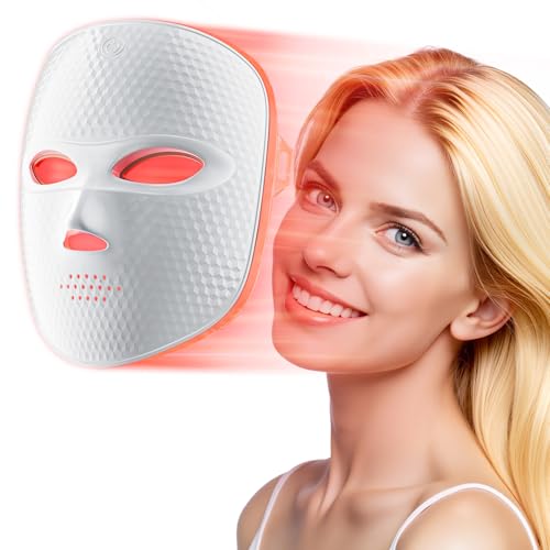 Red Light Therapy for Face Cordless LED Face Mask Light...