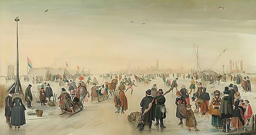 Peinture poster graffiti Avercamp 60x90cm pour raviver un mur blanc