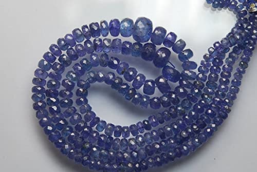 Tanzanite bleue facettée en fils de 15 pouces pour imaginer vos propres colliers d'été