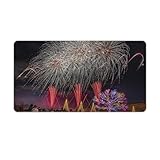 マウスパッド 新潟県 長岡の冬花火 ゲーミングマウスパッド 日本の風景写真 キーボードパッド 大型マウスパッド 滑り止めゴム底 マウス対応 仕事 ゲーム オフィス ホーム用 耐洗い表面 快適操作性 40X75cm
