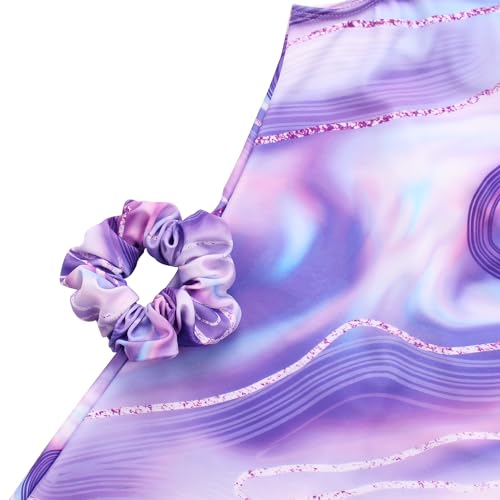 Image of MODAFANS Leotards for Girls Gymnastics with Shorts Dance unitards Tumbling Biketards with Hair Scrunchie for3-13T