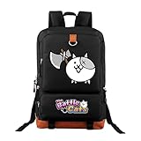 Zouxuoi Battle-Cats Backpack Women's College Korean Style Large Capacity Teenagers Cute Lightweight Travel