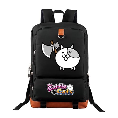 Battle-Cats Backpack Women's College Korean Style Large Capacity Teenagers Cute Lightweight Travel