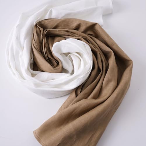 Amazhiyu Women's 100% Linen Large Scarf Wraps Long Scarves Shawl 70'' x 23.5'' (L x W)4
