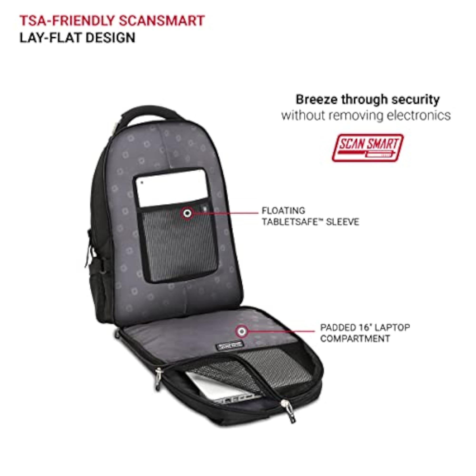 Scansmart Laptop Backpack, Versatile Design