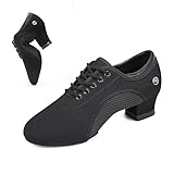 Topratting Women's Ballroom Dance Shoes 1.5 in/2 in Lace-Up Women's Latin Dance Shoes Suitable for Salsa Ballroom Modern Rhythm Jazz Banquets Teaching Practice Professional Performance