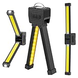 Koiladasa Gym Lamp, Portable Gym Light Posing Lamp Magnetic LED Flashlight 7th Gear Dimming with Hanging Hook 180° Folding (Black)