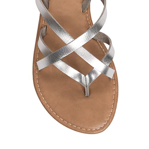 Image of Huayuanwell Women's Gladiator Flat Sandals Fisherman Strappy Sandals Ankle Strap Sandals