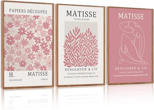 Tableau Matisse rose toile décorative florale impression art abstrait