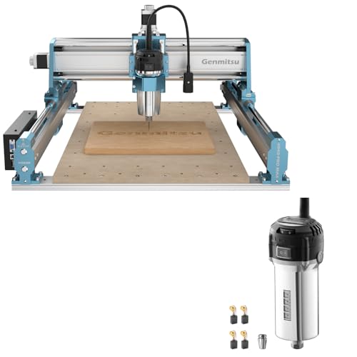SainSmart Genmitsu 4040-PRO MAX CNC Router + 710W Compact Router 65mm Diameter, 6 Variable Speeds Palm Trimmer Router