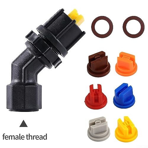 Sprühdüsen Hochdruck mit 6 Stück 110° Düse 0,1-0,4 mm Öffnung, Sprühdüsenspitze sortiertes Set für Gartenspray