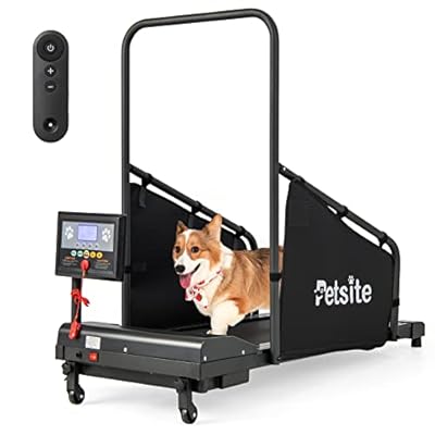 PETSITE Dog Treadmill, Pet Dog Fitness Treadmill for Indoor Exercise with Remote Control & Display Screen