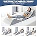 6p orthopädisches Bett Keil Kissen Set mit ganzem Memory Foam Taillenkissen, Bett Keil Kissen für Schlaf/Rückenschmerz Linderung, justierbare Bein Höhen Kissen für nach Operation, Schwellung.
