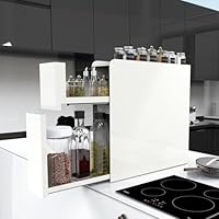 ママ倉 隠せる調味料ラック 2段 キッチンラック Amazon｜ママ倉 隠せる調味料ラック 2段 幅12.4cm 奥行50cm 高さ50cm
