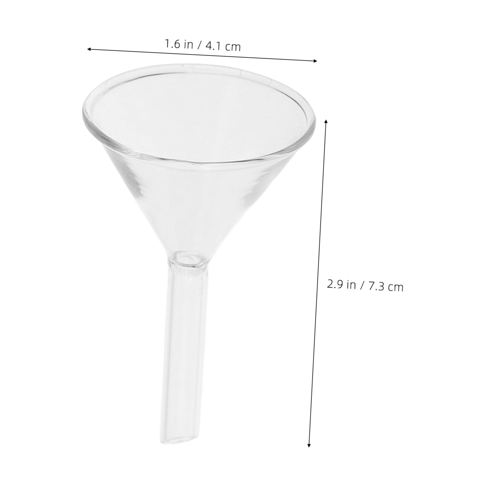 SOLUSTRE 12piezas Embudo De Vidrio Transparente Embudos De Laboratorio Boca Ancha Para Transferir Líquidos y Excelente Visibilidad y Diseño Robusto