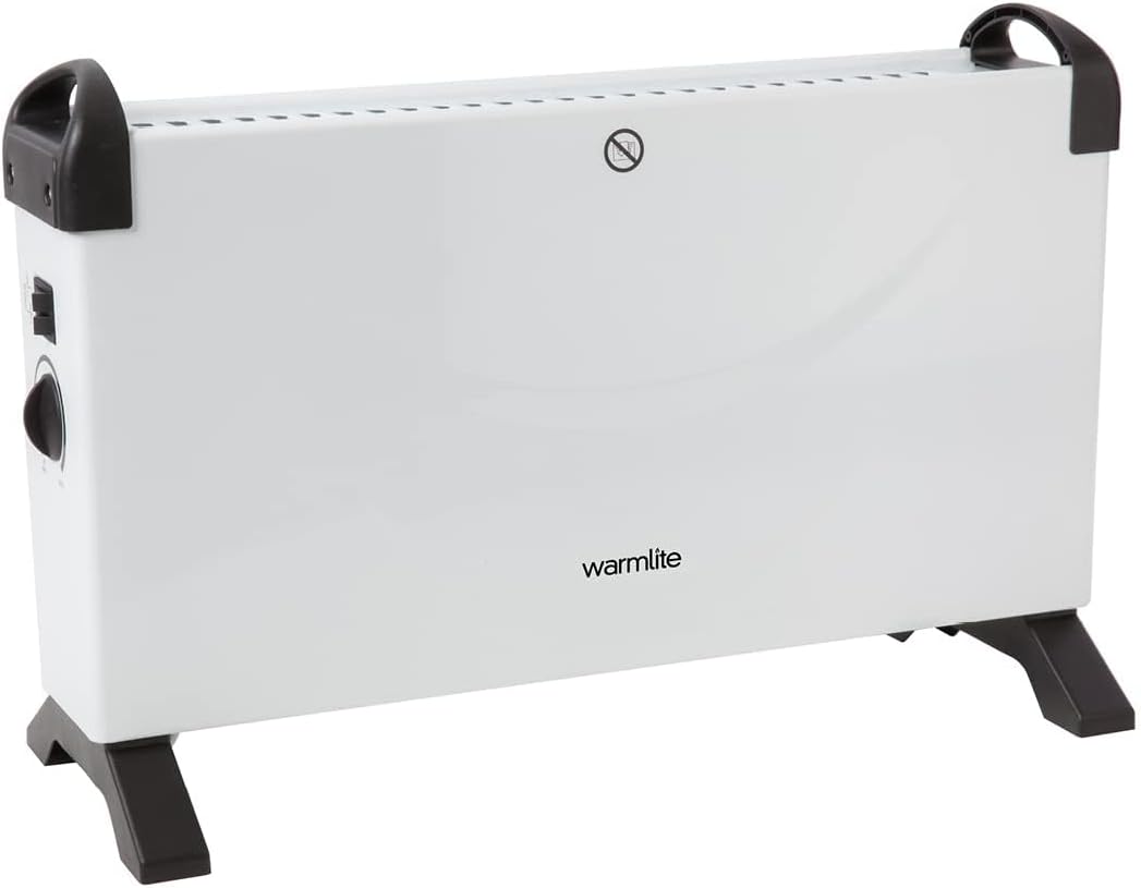 Warmlite Convection heater with an Adjustable Thermostat and Overheat Protection, 2000W, White, WL41007