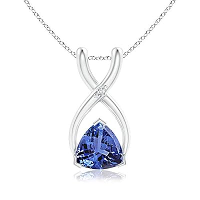 Buy Trillion Tanzanite Wishbone Pendant 