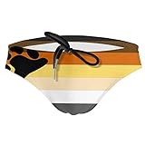 PARKNOTES Bear Flag Gay Culture New Men's Swimming Trunks Swimming Diving Surfing Black