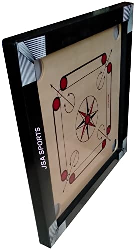 Image of Wooden Carrom Board 26 Inches (Black Beige), All Ages