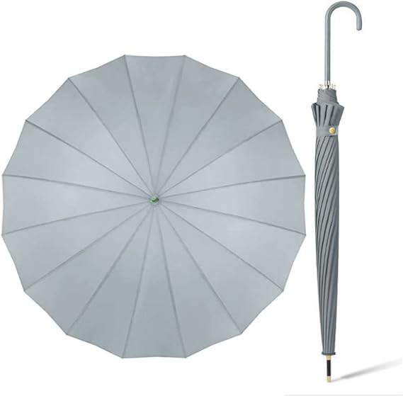 Amazon ｄｉｎｇｈａｎｇレディース 長傘 耐風 超撥水 梅雨対策 収納ポーチ付き 耐風 風に強い 16本骨 婦人傘長傘 大きい 丈夫 ビジネス用 プレゼント グレー 長傘 通販