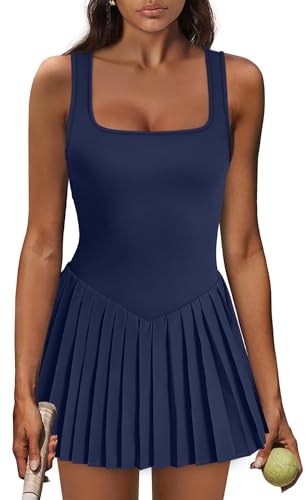 Image of NIASHOT Athletic Dress for Women with Shorts Sleeveless Womens Golf Dress