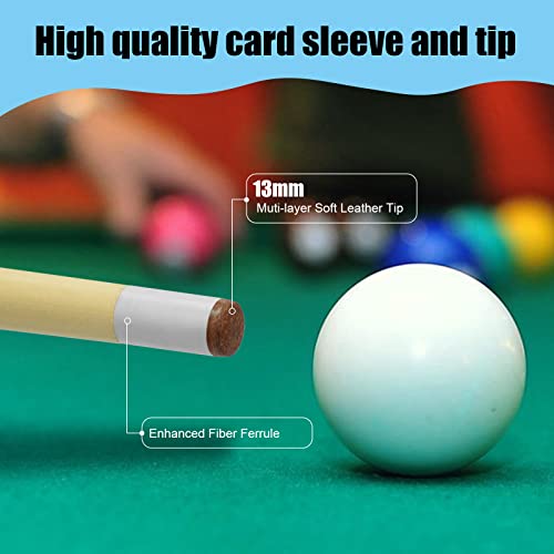 Set 4 tacos de billar de madera con punta 13 mm miniatura 5