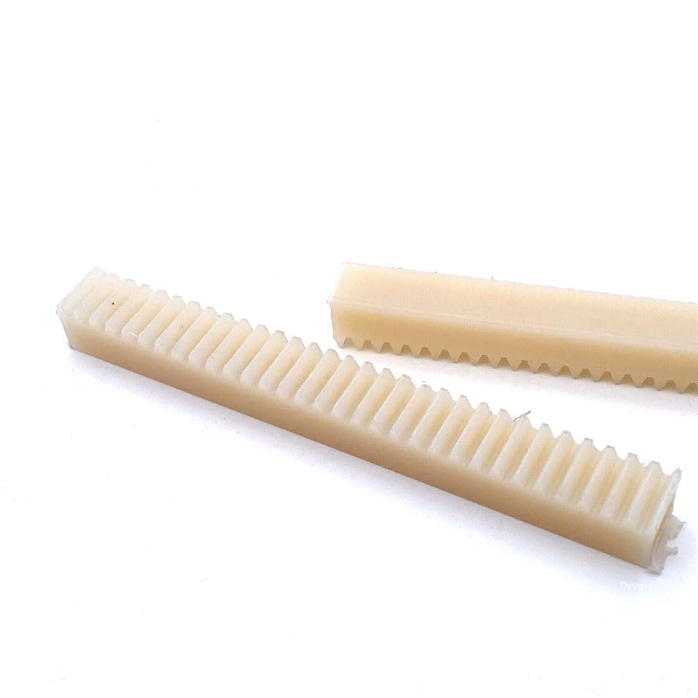 GTPBAO 1pcs 1 Module Plastic Nylon Gear Rack 10x10x100mm 10x10x200mm 10x10x500mm Straight Teeth Pinion Linear Moving Gear Rail Steering Hardware(200mm)