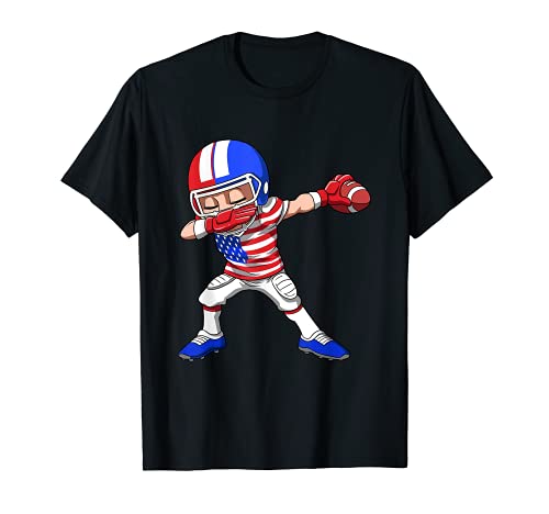 USA Dabbing Football Kid T-Shirt, Black