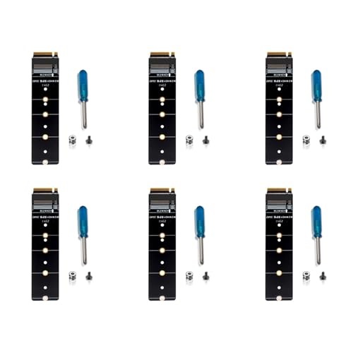 Hlsicnalm(�w���V���L) 6X M.2 NVMe M �L�[�ی� PCB �{�[�h �R���o�[�^ PCIe 4.0 �\���b�h �X�e�[�g �h���C�u �v���e�N�^�[ �A�_�v�^ �T�|�[�g 2230-2280