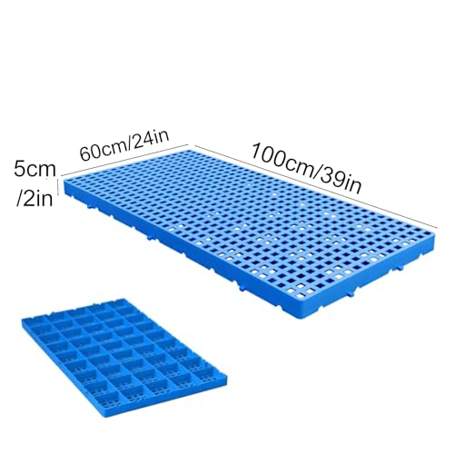 Palette plastique bleu 100x50 pour usage industriel durable