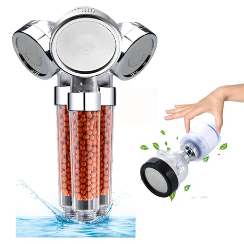  alcachofa para ducha con Filtro de Agua Purificada Incluye Filtro para grifo cocina”– Alta Presión y Filtrado Mejorado para Piel y Cabello Suave, Fácil Instalación, Ducha de Baño con Modo Ajustable
