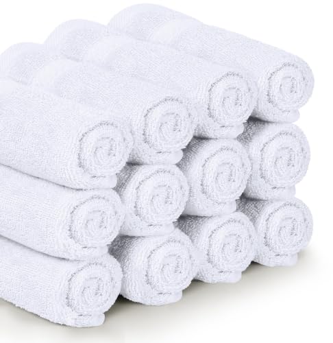 Miniatura 6 de Utopia Towels - Juego De Toallas Premium 30 X 30 Cm, Blanco 100 Algodón Para La Cara, Toallas Altamente Absorbentes Y De Tacto Suave Para La Punta De Los Dedos Paquete De 12