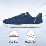 HOBIBEAR buty unisex szerokie do chodzenia boso, bez zapięcia, wsuwane, damskie i męskie buty do chodzenia boso, minimalistyczne buty outdoorowe, do biegania w terenie, wędrówek, spacerów, morski, 45