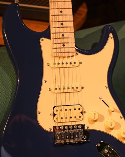 Image of Magna ST20M Electric Guitar, Maple Neck & Fretboard | HSS Pickup Setup | 22 Frets | Chrome Hardware | Gig Bag Included (COSMIC BLUE)