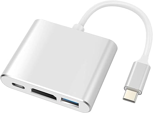 Adaptador USB-C a HDMI (compatible con 4K / 30Hz) - Cable convertidor tipo C 3 en 1 para MacBook Pro, MacBook, Mac Pro, iMac, Chromebook y más