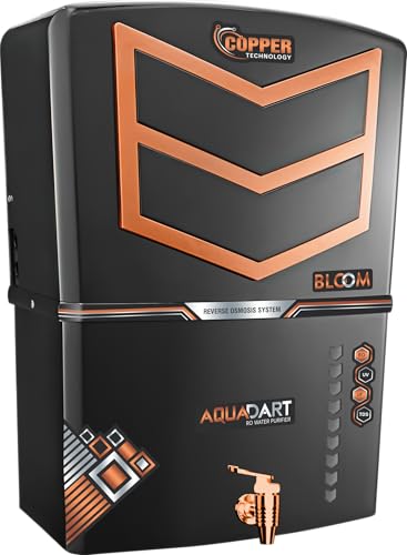 AquaDart Mineral RO+UV+UF 12 Liter RO + UV + TDS ADJUSTER Water Purifier With Copper Charge Technology Black & Copper Best For Home and Office (Made In India) view 1