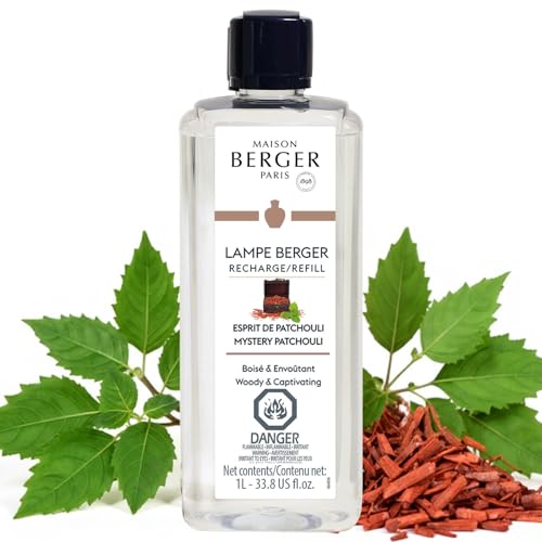 Mystery Patchouli - Lampe Berger Fragrance Refill for Home Fragrance Oil Diffuser - 33.8 Fluid Ounces - 1 Liter