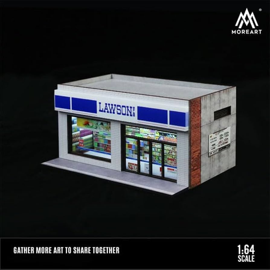 Amazon.co.jp: 1/64 MOREART ローソン LAWSON コンビニ ジオラマ 照明