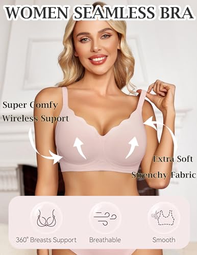 Image of Avidlove Bras for Women No Underwire Seamless Bra Comfortble Bralette Full Coverage Everyday Bras