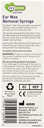 EZY DOSE Ear Wax Removal Kit, Deluxe Wax Remover Syringe for Ear Irrigation, Clear, 1 Pack