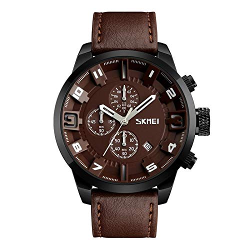 Frontal view of the SKMEI GADIN-9165 watch, highlighting the dial details.