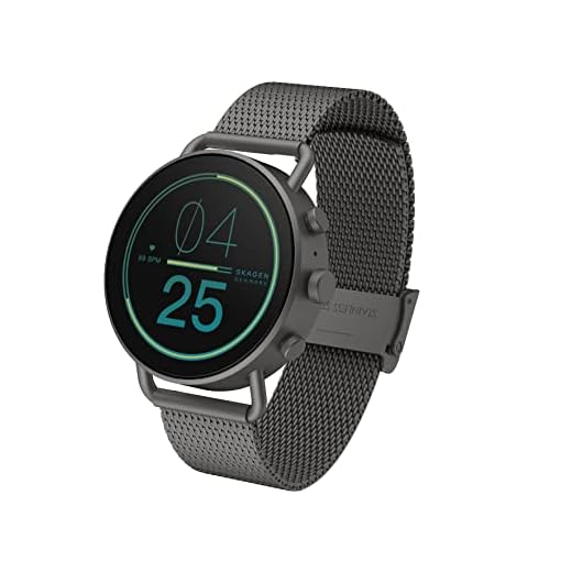 Skagen Falster Men's Gen 6 Stainless Steel Smartwatch Powered with Wear OS by Google with Speaker, Heart Rate, GPS, NFC, and Smartphone Notifications, Color: Smoke (Model: SKT5302V)