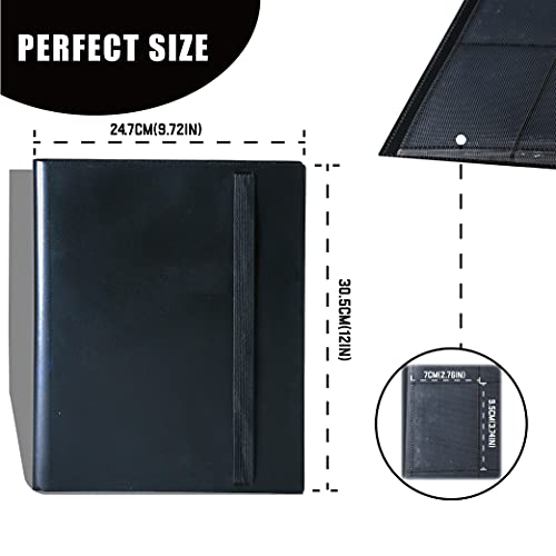 9 Pockets Trading Card Binder, Card Collectors Album Folder Waterproof Double-Sided 360 Side Loading Pockets For Trading Cards/Sports Card/Game Cards Os0720Bk #TOP1