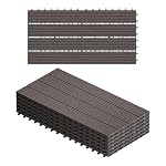 WOLTU – WOLTU WPC Fliese, Terrassenfliesen Holz-Optik, Bodenbelag mi
