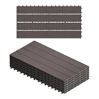 WOLTU – WOLTU WPC Fliese, Terrassenfliesen Holz-Optik, Bodenbelag mi