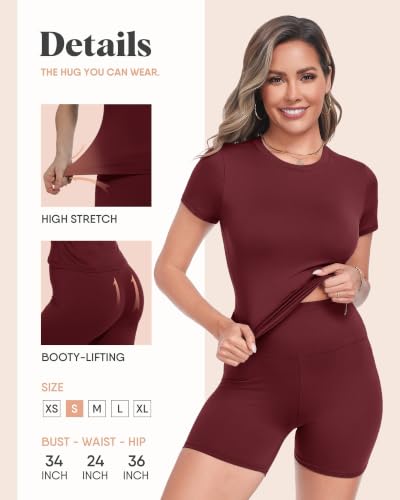 Image of ZOOSIXX Two Piece Workout Sets for Women - Summer Outfits 2 Piece Short Gym Sets Casual Lounge Vacation Matching Clothing