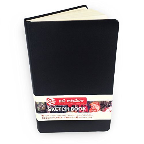 Royal Talens – Art Creation Hardback Sketchbook – 80 Vellen – 140gsm – 13 x 21cm – Zwarte Cover
