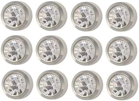 Studex Stainless Steel Bezel Setting with 3MM April Crystal Ear Piercing Stud (Dozen)