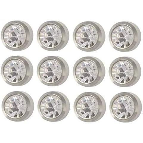 Studex Stainless Steel Bezel Setting with 3MM April Crystal Ear Piercing Stud (Dozen) Cover
