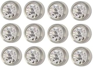 Stainless Steel Bezel Setting with 3MM April Crystal Ear Piercing Stud (Dozen)